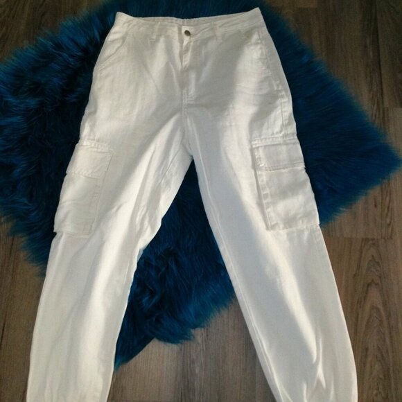 NWOT SHEIN 100% M cotton cargo/parachute pants, stylish, versatile, chic, - Picture 1 of 4